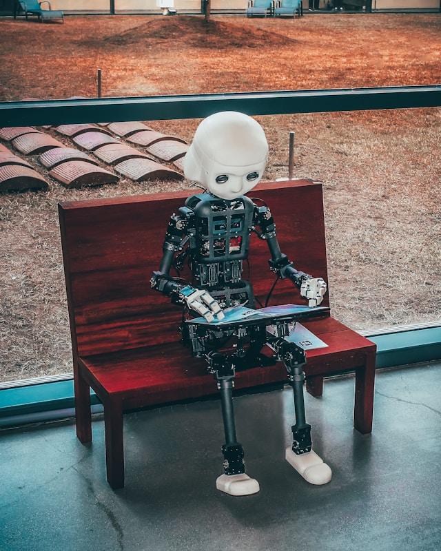 image of robot reading a PDF